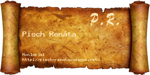 Pisch Renáta névjegykártya